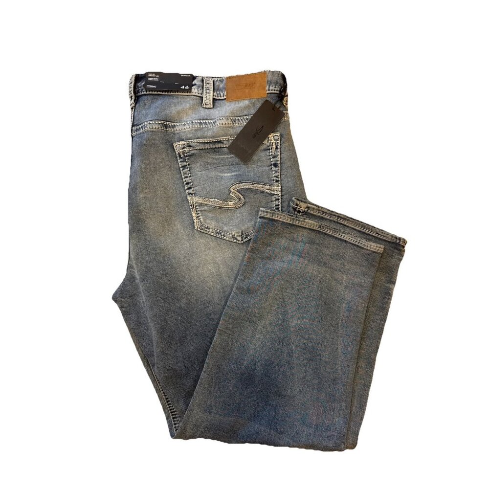 Silver‎ Jeans Grayson Easy Fit Straight Leg Jeans W46 L30 Indigo NWT